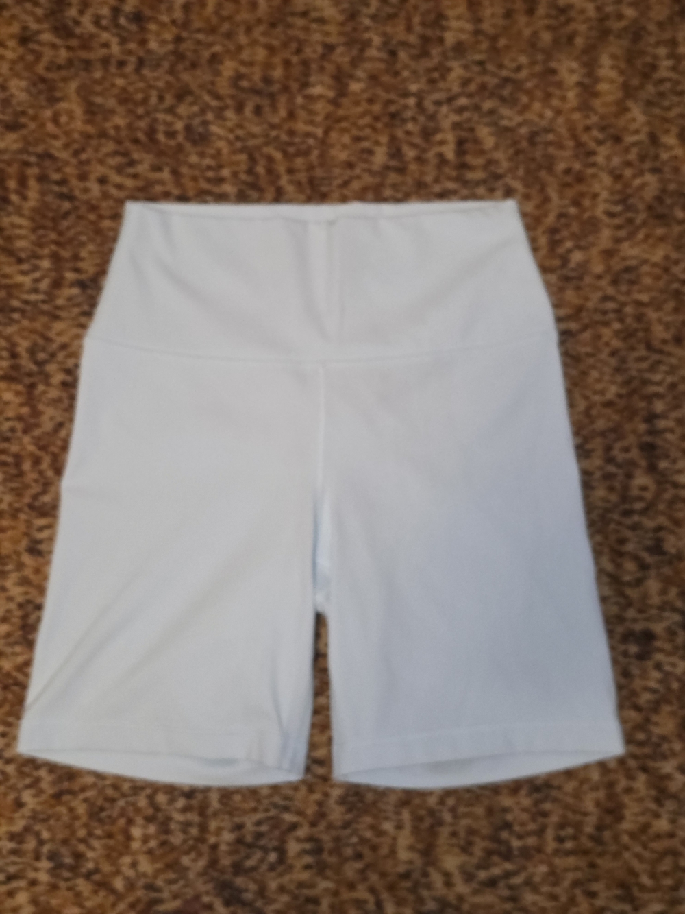 90 Degree By Reflex White Women’s Bike Shorts with High Waistband